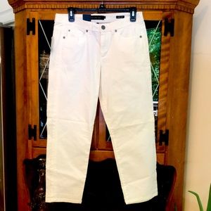 Size 10 Calvin Klein white skinny crop jeans